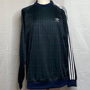 adidas tartan crewneck sweatshirt